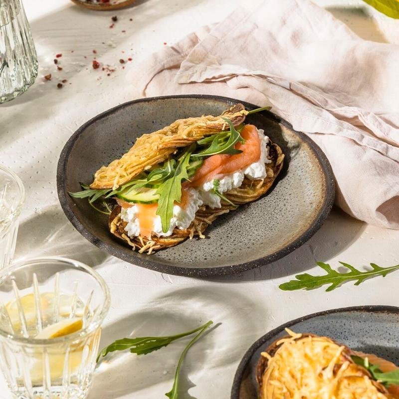 Bezchlebové bramborové sendviče – Zdravá horkovzdušná fritéza 3 v 1 EASY FRY & STEAM FW201