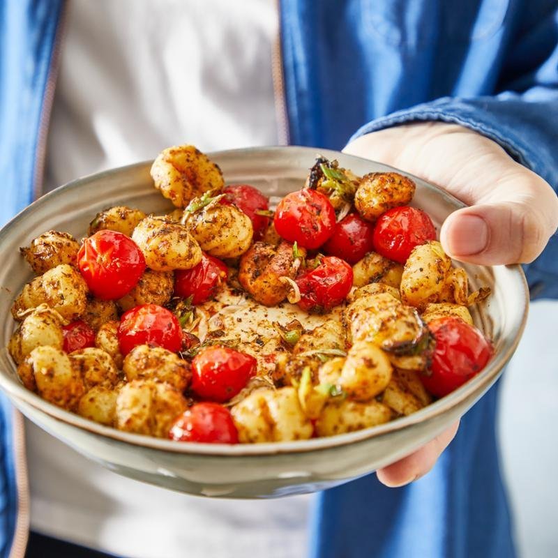 Křupavé gnocchi s fetou a cherry rajčátky – Zdravá horkovzdušná fritéza 3 v 1 EASY FRY & STEAM FW201