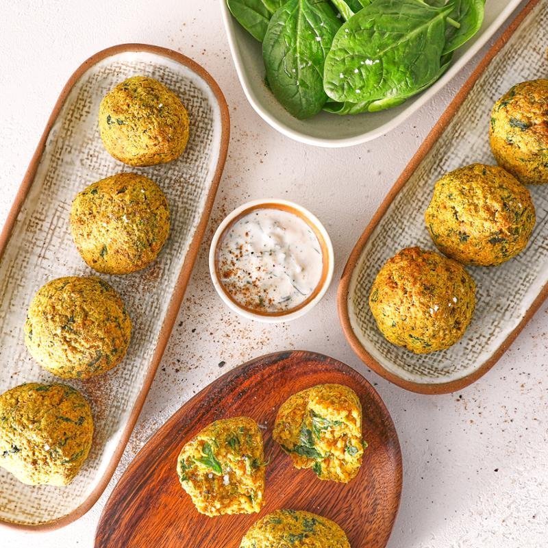 Spenót és quinoa golyók – Tefal Easy Fry & Steam forrólevegős sütő FW201