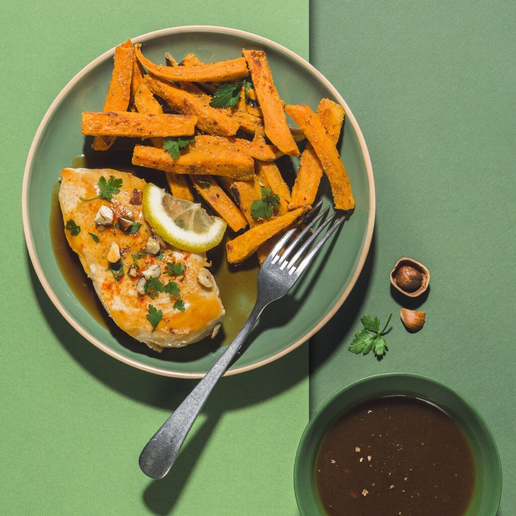 Recept Kuře s batátovými hranolky - Tefal Cook & Dance