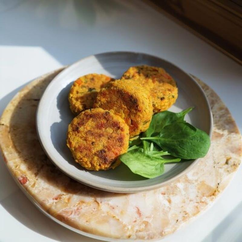 Vöröslencse és édesburgonya pogácsa – Tefal Ingenio